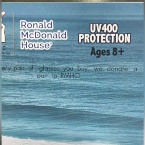 NWT HANG TEN SUNGLASSES, UV400, FOR TWEENS age 8+. Black with Gold Glitter! - Picture 4 of 9